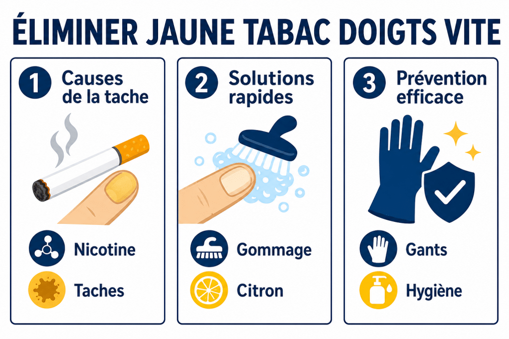 Éliminer jaune tabac doigts vite