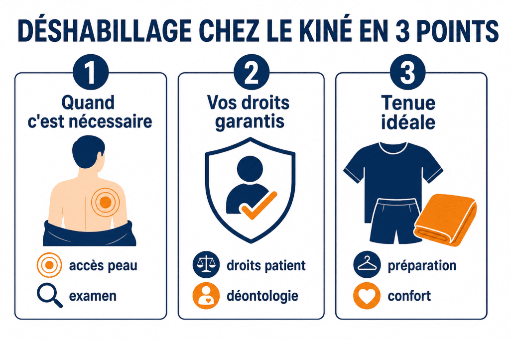 Déshabillage chez le kiné en 3 points
