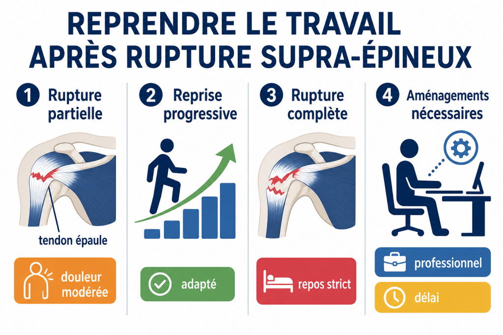 Reprendre le travail après rupture supra-épineux
