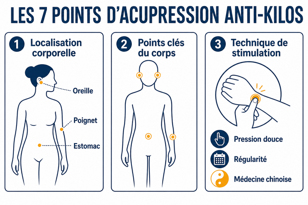 Les 7 points d'acupression anti-kilos