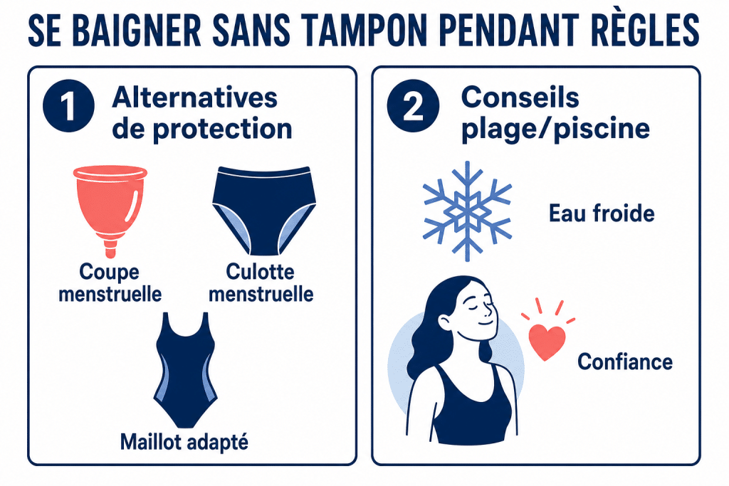 Se baigner sans tampon pendant règles