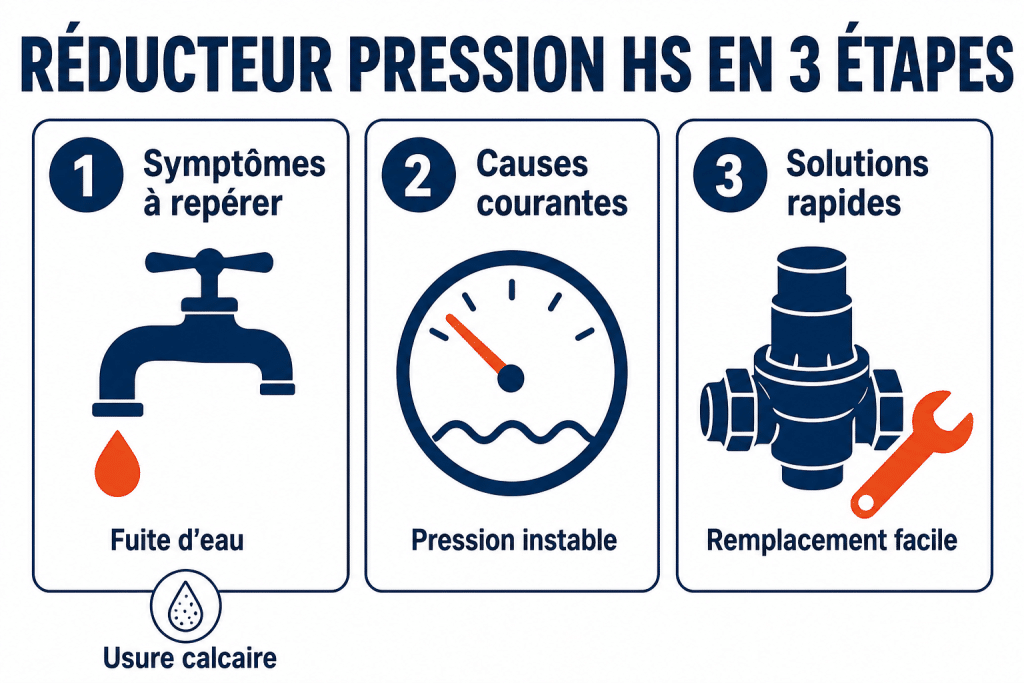 Réducteur pression hs en 3 étapes