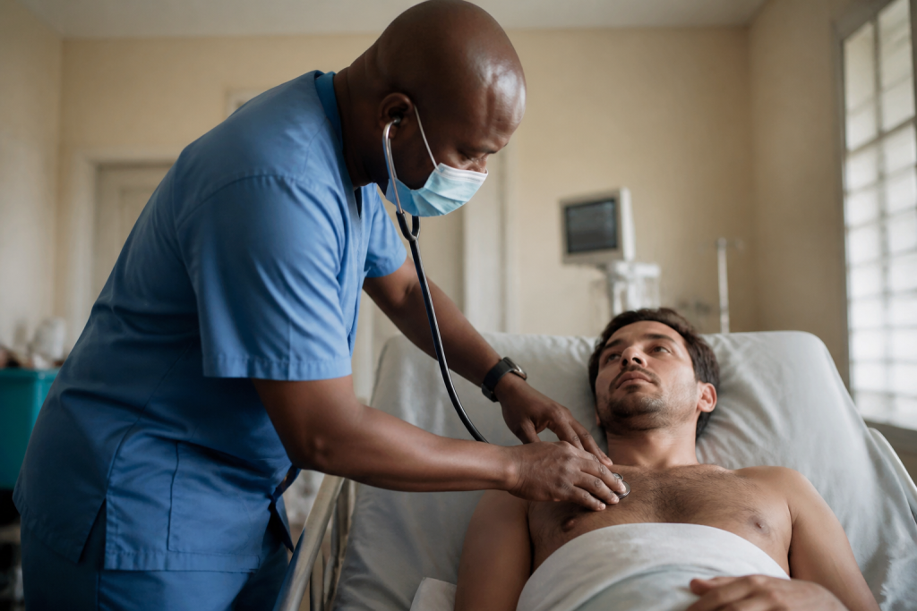 Medecin stethoscope patient fievre examen urgence